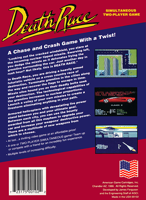 Death Race (Homebrew) — Box back